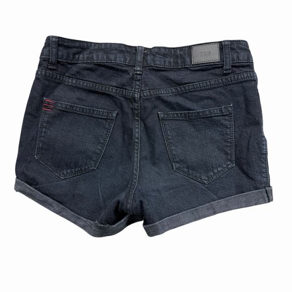 BDG Alexa Mid Rise Denim Shorts Dark Blue Cuffed 5 Pocket Womens Sz 26 - Picture 8 of 8